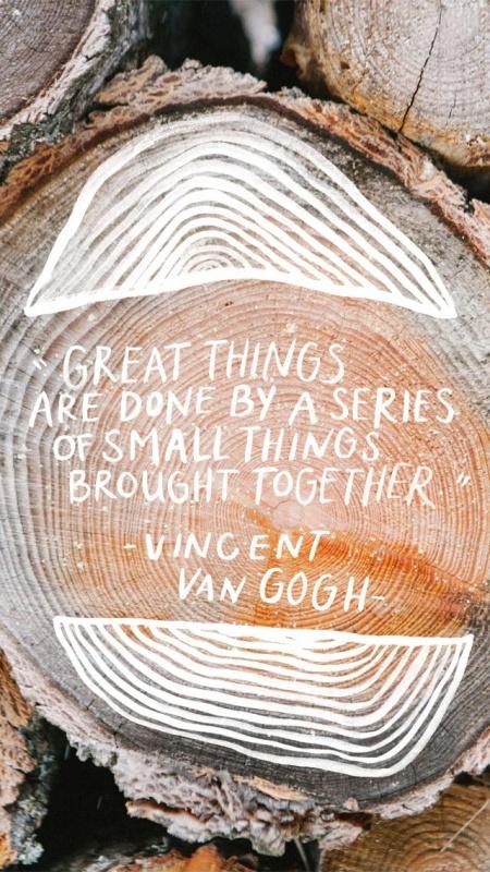 Great things are done by a series of small things brought together Picture Quote #2