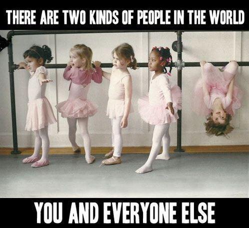 There are two kinds of people in the world. You and everyone else. Picture Quote #1