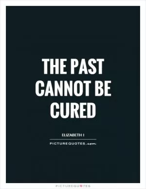 The past cannot be cured Picture Quote #1