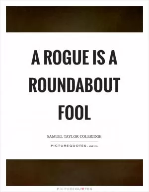 A rogue is a roundabout fool Picture Quote #1
