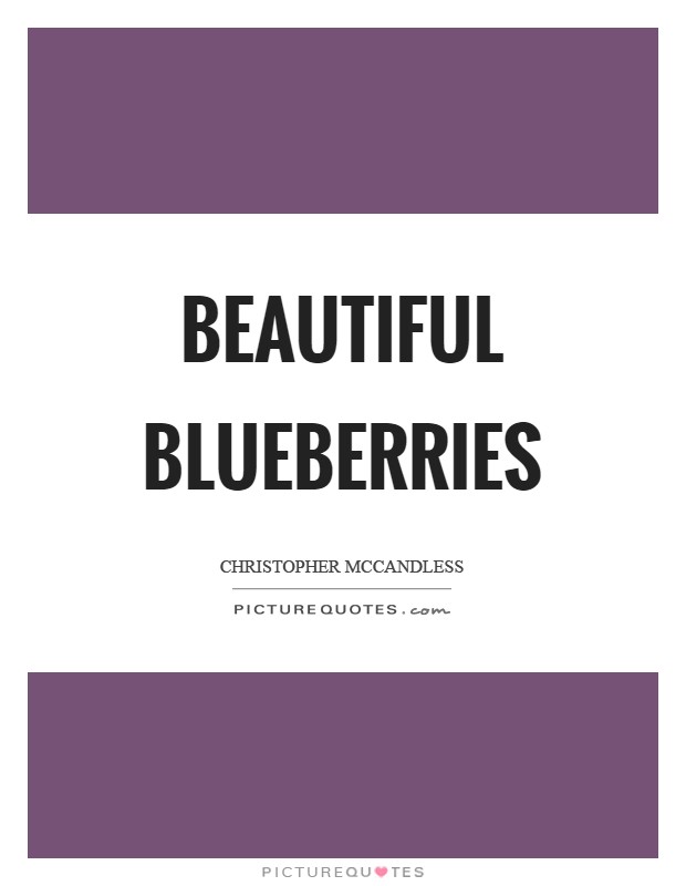 Beautiful blueberries Picture Quote #1