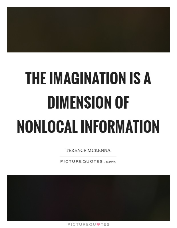 The imagination is a dimension of nonlocal information Picture Quote #1