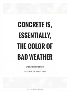 Concrete is, essentially, the color of bad weather Picture Quote #1