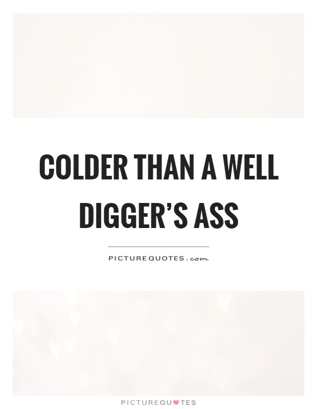 Colder than a well digger's ass Picture Quote #1