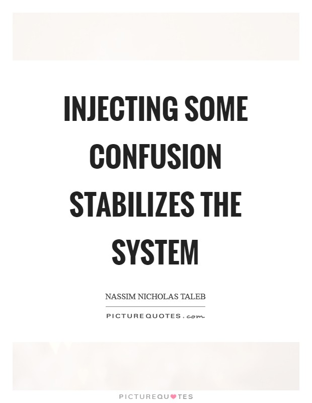 Injecting some confusion stabilizes the system Picture Quote #1