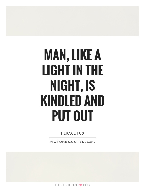 Man, like a light in the night, is kindled and put out Picture Quote #1