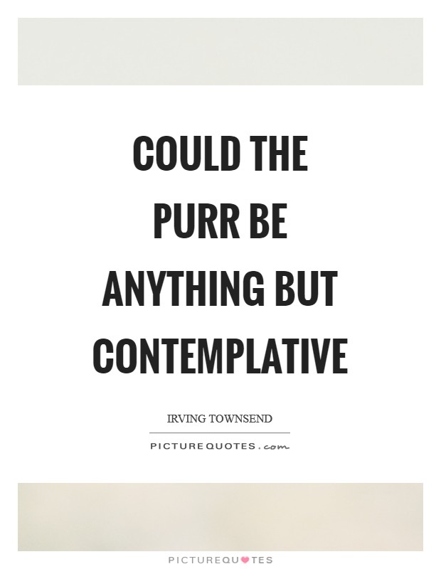 Could the purr be anything but contemplative Picture Quote #1