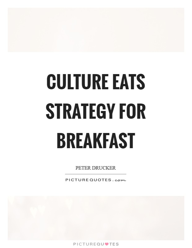 Culture eats strategy for breakfast Picture Quote #1