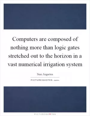 Computers are composed of nothing more than logic gates stretched out to the horizon in a vast numerical irrigation system Picture Quote #1