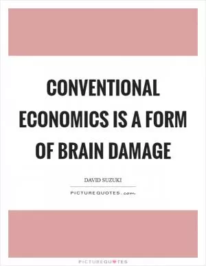 Conventional economics is a form of brain damage Picture Quote #1