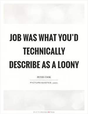 Job was what you’d technically describe as a loony Picture Quote #1
