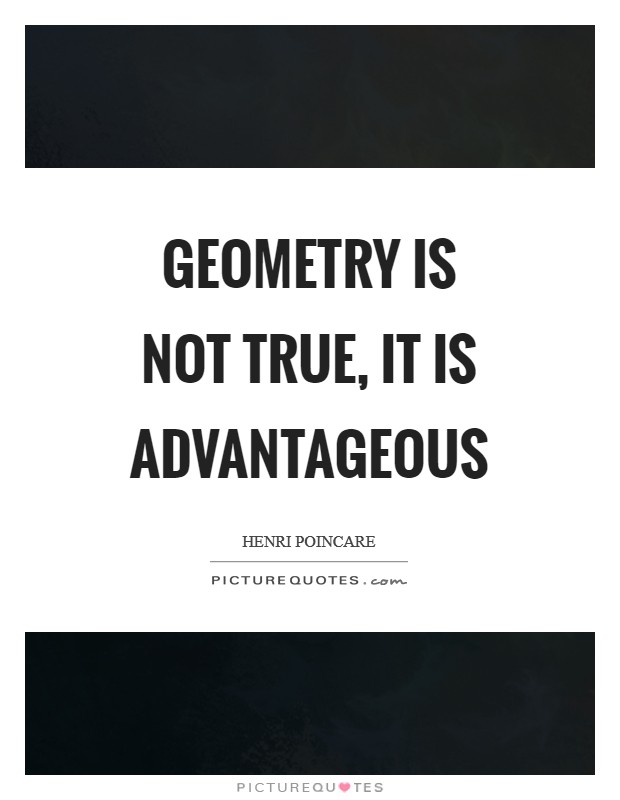 Geometry is not true, it is advantageous Picture Quote #1