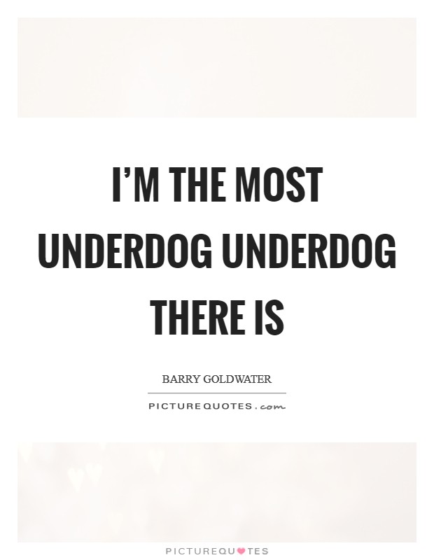 I'm the most underdog underdog there is Picture Quote #1