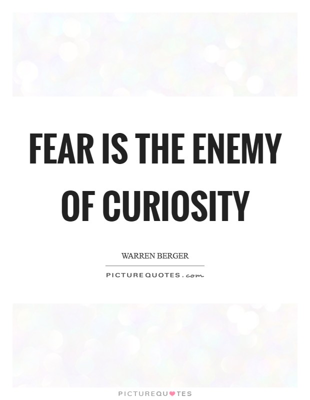 Fear is the enemy of curiosity Picture Quote #1