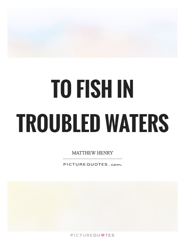 To fish in troubled waters Picture Quote #1