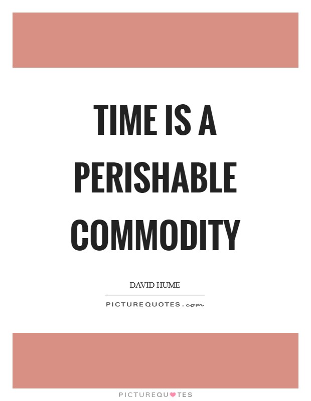 Time is a perishable commodity Picture Quote #1