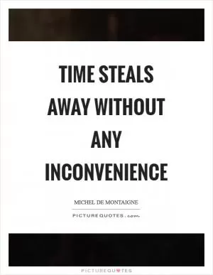 Time steals away without any inconvenience Picture Quote #1