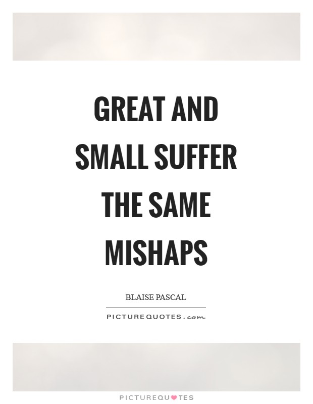 Great and small suffer the same mishaps Picture Quote #1