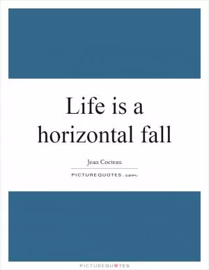 Life is a horizontal fall Picture Quote #1