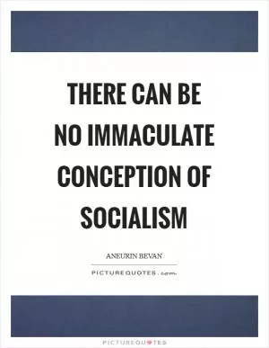 There can be no immaculate conception of socialism Picture Quote #1