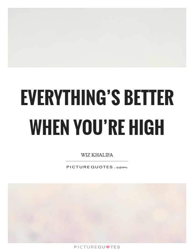 Everything's better when you're high Picture Quote #1