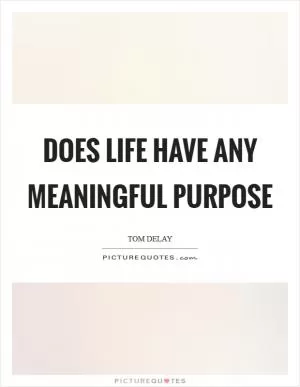 Does life have any meaningful purpose Picture Quote #1