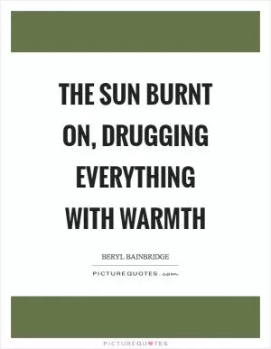 The sun burnt on, drugging everything with warmth Picture Quote #1