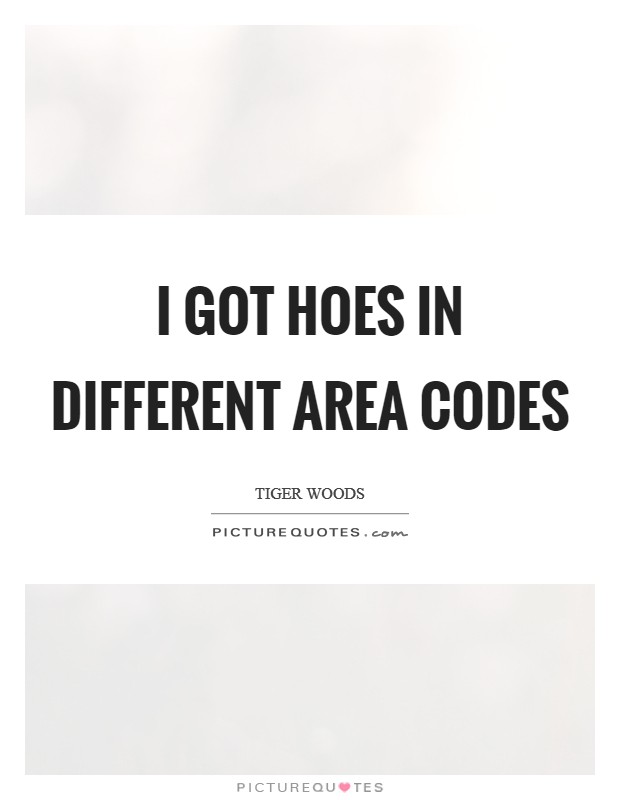 I got hoes in different area codes Picture Quote #1