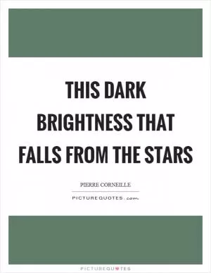 This dark brightness that falls from the stars Picture Quote #1