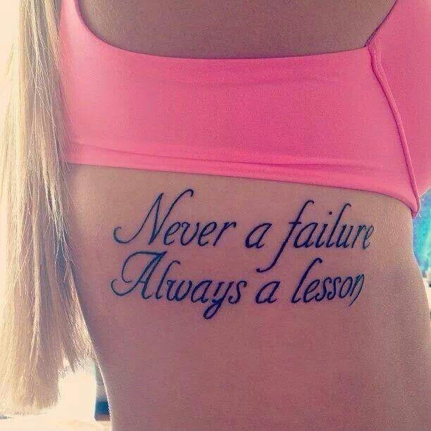 Never a failure, always a lesson Picture Quote #1