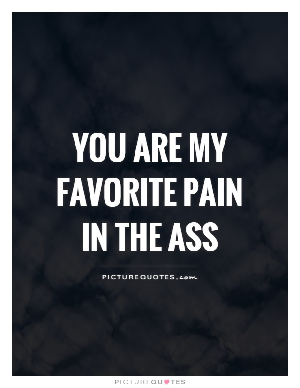 You are my favorite pain in the ass Picture Quote #1