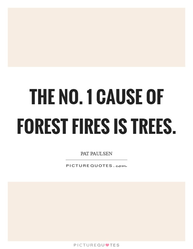 The No. 1 cause of forest fires is trees Picture Quote #1
