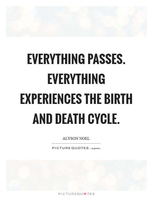 Everything passes. Everything experiences the birth and death cycle Picture Quote #1