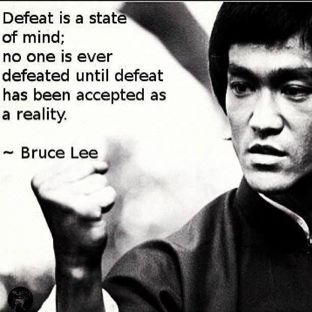 Defeat is a state of mind; no one is ever defeated until defeat ...