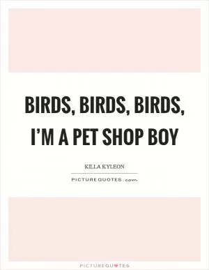 Birds, birds, birds, I’m a Pet Shop Boy Picture Quote #1