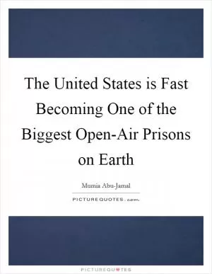 The United States is Fast Becoming One of the Biggest Open-Air Prisons on Earth Picture Quote #1