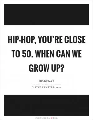 Hip-hop, you’re close to 50. When can we grow up? Picture Quote #1