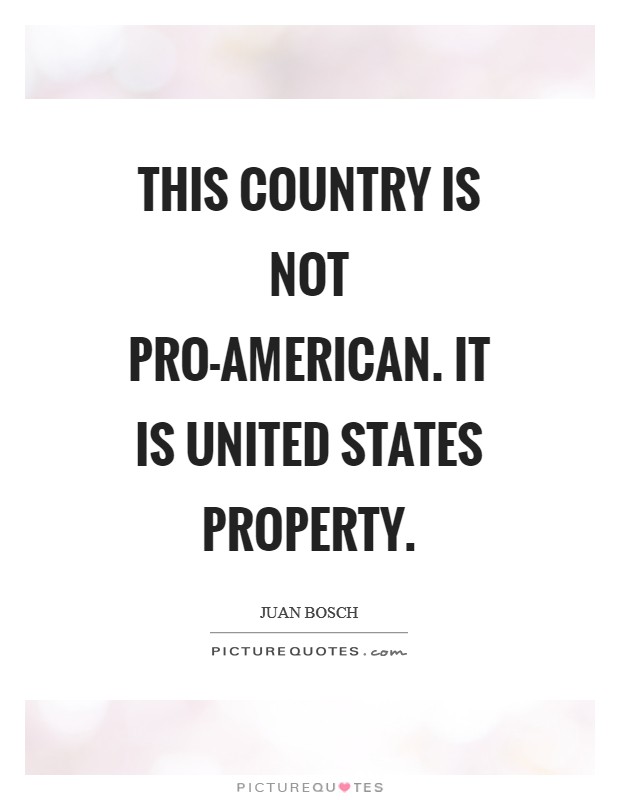 This country is not pro-American. It is United States property Picture Quote #1