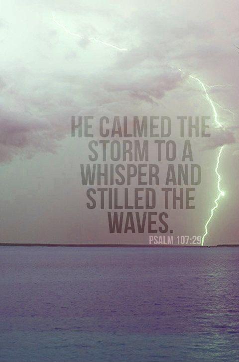 He calmed the storm to a whisper and stilled the waves Picture Quote #1