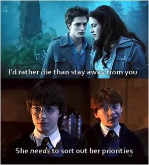I’d rather die than stay away from you. She needs to sort out her priorities Picture Quote #1