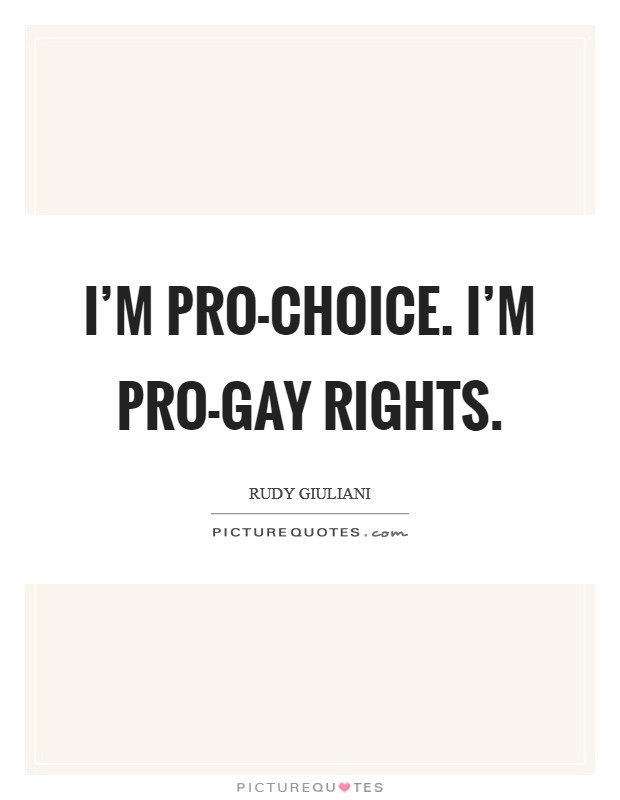 I'm pro-choice. I'm pro-gay rights Picture Quote #1