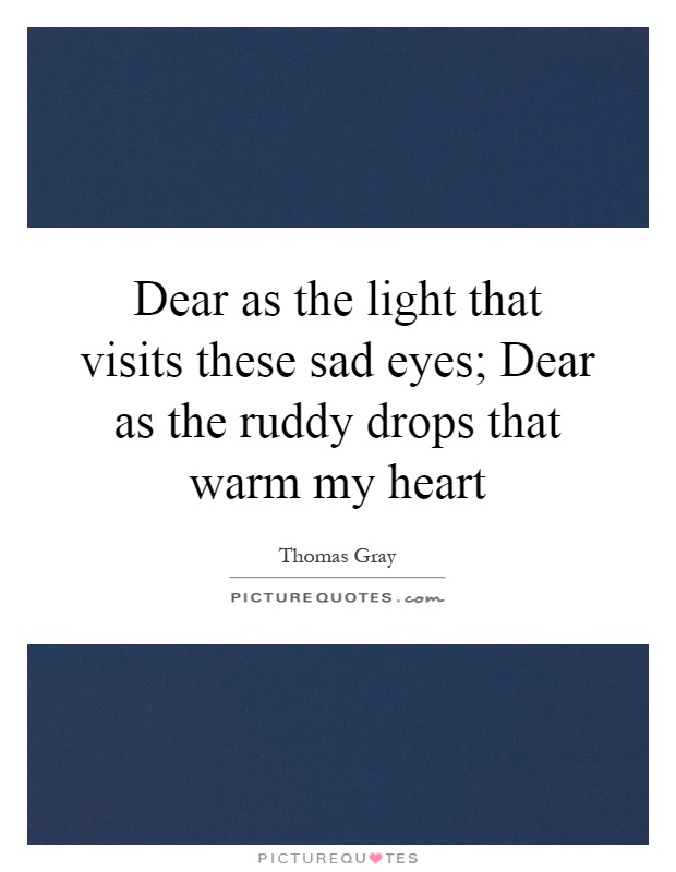 Dear as the light that visits these sad eyes; Dear as the ruddy drops that warm my heart Picture Quote #1