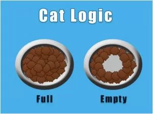 Cat logic. Full. Empty Picture Quote #1