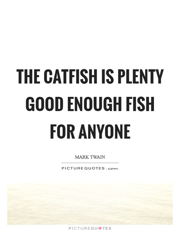 The catfish is Plenty good enough fish for anyone Picture Quote #1