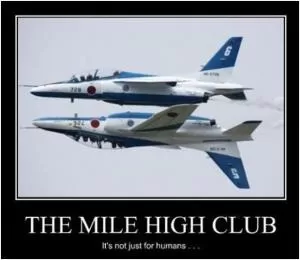 The mile high club. It’s not just for humans Picture Quote #1