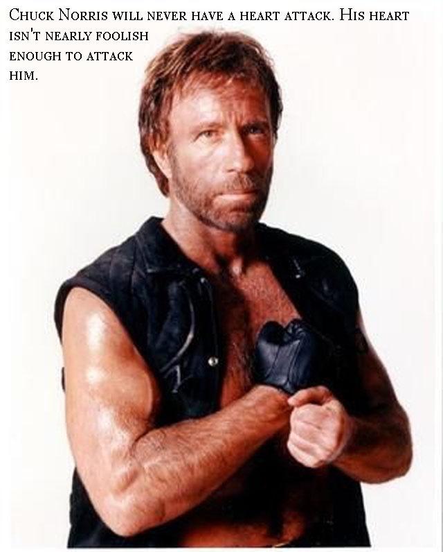 Chuck Norris will never have a heart attack. His heart isn't nearly foolish enough to attack him Picture Quote #1