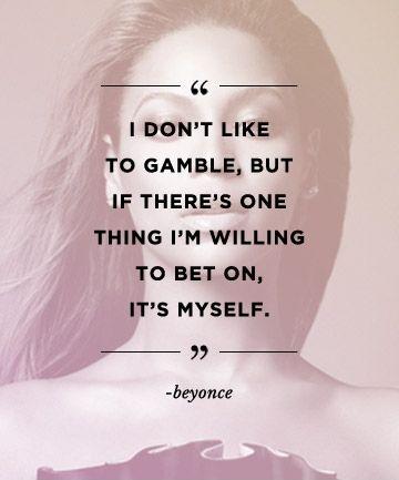 I don't like to gamble, but if there's one thing I'm willing to bet on, it's myself Picture Quote #1
