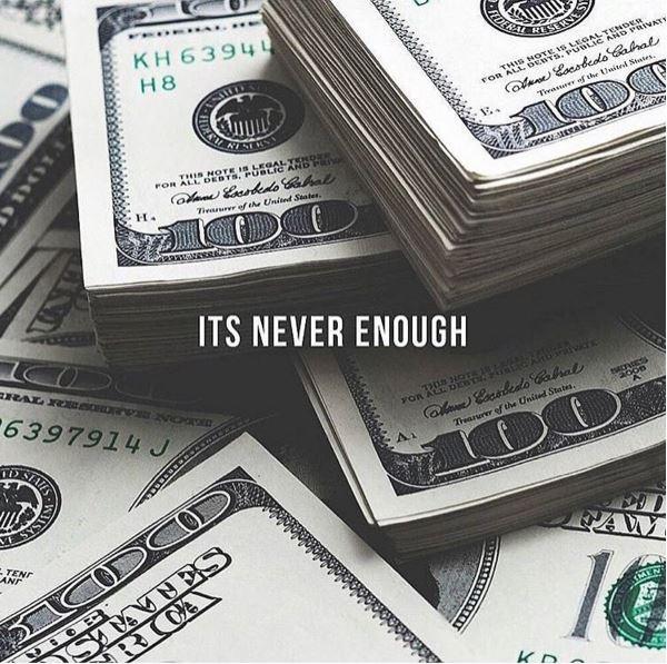 It's never enough | Picture Quotes