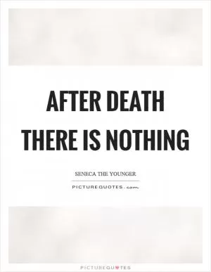 After death there is nothing Picture Quote #1