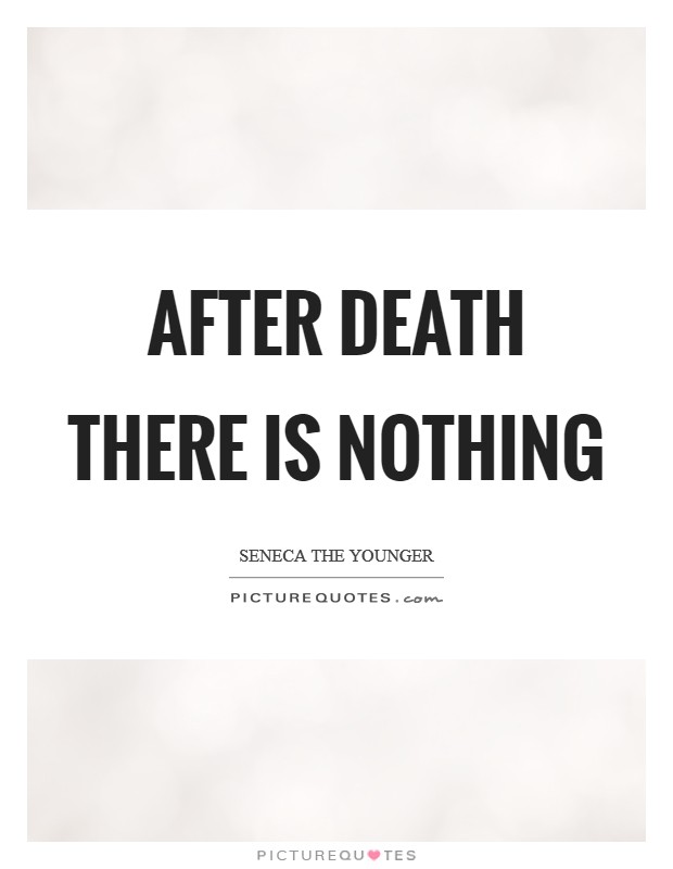 After death there is nothing Picture Quote #1